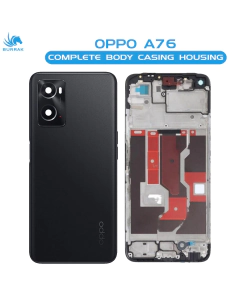 Oppo A76 Rear Complete Body Casing Housing Replacement For Oppo A76 - Black