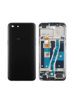 Oppo A83 Housing Middle Frame With Side Button and Camera Lens Complete Body Casing Replacement For A83 - Black