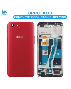 Oppo A83 Housing Middle Frame With Side Button and Camera Lens Complete Body Casing Replacement For A83 - Red