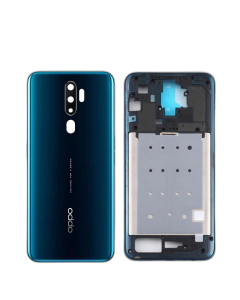 Oppo A9 2020 Housing Middle Frame With Side Button and Camera Lens Complete Body Casing Replacement For A9 2020 - Green