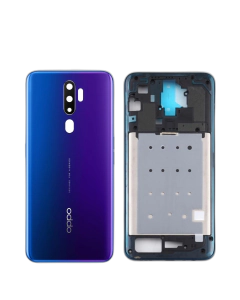 Oppo A9 2020 Housing Middle Frame With Side Button and Camera Lens Complete Body Casing Replacement For A9 2020 - Purple