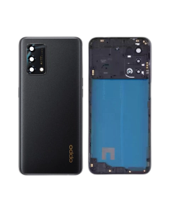 Oppo A95 Housing Middle Frame With Side Button and Replacement Battery Back Door For A95 - Black