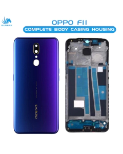 Oppo F11 Housing Middle Frame With Side Button and Camera Lens Complete Body Casing Replacement For F11 - Purple