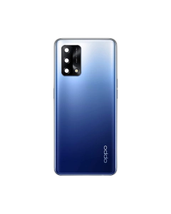 Oppo F19 Housing Middle Frame With Side Button and Replacement Battery Back Door For F19 - Blue