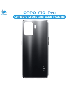 Oppo F19 Pro Housing Middle Frame With Side Button and Camera Lens Body Casing Replacement For F19 Pro - Black