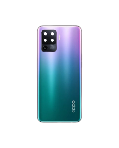 Oppo F19 Pro Housing Middle Frame With Side Button and Replacement Battery Back Door For F19 Pro - Purple