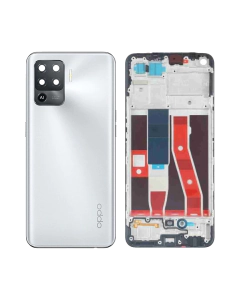 Oppo F19 Pro Rear Complete Body Casing Housing Replacement For F19 Pro - Silver