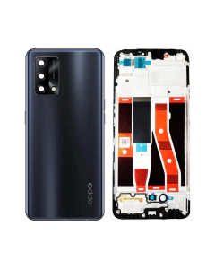 Oppo F19 Rear Complete Body Casing Housing Replacement For F19 - Black