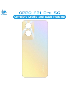 Oppo F21 Pro 5G Housing Middle Frame With Side Button and Camera Lens Body Casing Replacement For F21 Pro 5G - Golden
