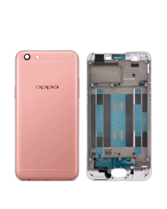Oppo F3 Housing Middle Frame With Side Button and Camera Lens Complete Body Casing Replacement For F3 - Rose Gold