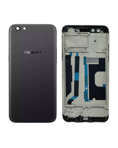 Oppo F3 Rear Complete Body Casing Housing With Camera Lens Replacement For Oppo F3 - Black