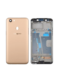 Oppo F5 Housing Middle Frame With Side Button and Camera Lens Complete Body Casing Replacement For F5 - Golden