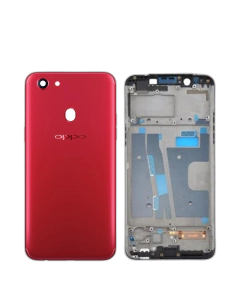 Oppo F5 Housing Middle Frame With Side Button and Camera Lens Complete Body Casing Replacement For F5 - Red