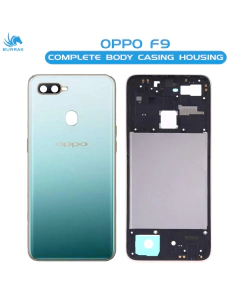 Oppo F9 Housing Middle Frame With Side Button and Camera Lens Complete Body Casing Replacement For F9 - Green