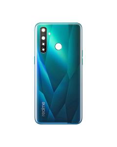 Realme 5 Pro Rear Back Body Casing Housing Replacement Battery Back Door With Side Buttons And Camera Lens For Realme 5 Pro - Green