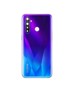 Realme 5 Pro Rear Back Body Casing Housing Replacement Battery Back Door With Side Buttons And Camera Lens For Realme 5 Pro - Purple