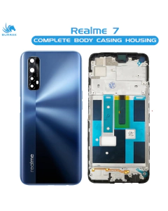 Realme 7 Rear Complete Body Casing Housing Replacement For Realme 7 - Blue