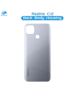 Realme C12 Rear Back Body Casing Housing Replacement Battery Back Door For Realme C12 - Silver