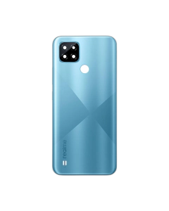 Realme C21 Rear Back Body Casing Housing Replacement Battery Back Door With Side Buttons And Camera Lens For Realme C21 - Blue