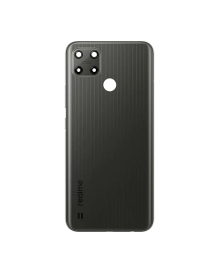 Realme C25y Rear Back Body Casing Housing Replacement Battery Back Door With Side Buttons And Camera Lens For Realme C25Y - Black