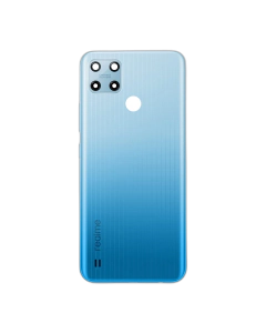 Realme C25y Rear Back Body Casing Housing Replacement Battery Back Door With Side Buttons And Camera Lens For Realme C25Y - Blue