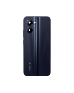 Realme C33 Housing Middle Frame With Side Button and Replacement Battery Back Door For C33 - Black