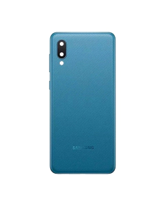 Samsung Galaxy A02 Rear Back Body Casing Housing Replacement Battery Back Door With Side Buttons And Camera Lens For Samsung A02 - Blue