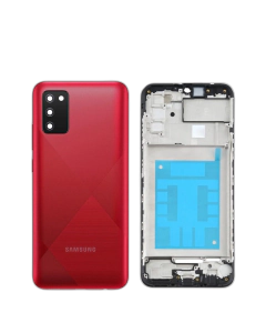 Samsung Galaxy A02s Rear Complete Body Casing Housing Replacement For Samsung Galaxy A02s - Red