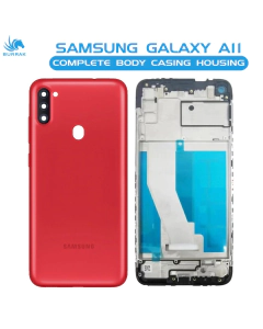 Samsung Galaxy A11 Rear Complete Body Casing Housing Replacement For Samsung Galaxy A11 - Red