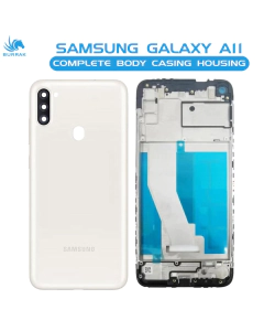 Samsung Galaxy A11 Rear Complete Body Casing Housing Replacement For Samsung Galaxy A11 - White
