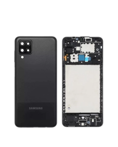Samsung Galaxy A12 Rear Complete Body Casing Housing Replacement For Samsung Galaxy A12 - Black