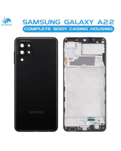 Samsung Galaxy A22 Rear Complete Body Casing Housing Replacement For Samsung Galaxy A22 - Black