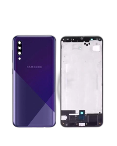 Samsung Galaxy A30s Housing Middle Frame With Side Button and Camera Lens Complete Body Casing Replacement For Galaxy A30s - Purple