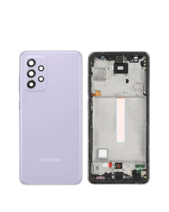 Samsung Galaxy A52 Housing Middle Frame With Side Button and Camera Lens Complete Body Casing Replacement For Galaxy A52 - Purple
