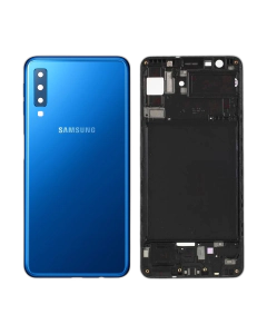 Samsung Galaxy A7 2018 Rear Complete Body Casing Housing With Camera Lens Replacement For Samsung A7 2018 - Blue