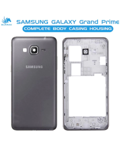 Samsung Galaxy Grand Prime Housing Middle Frame With Side Button and Camera Lens Complete Body Casing Replacement For Galaxy Grand Prime - Grey