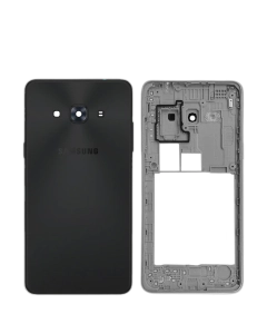 Samsung Galaxy J3 Pro 2016 Housing Middle Frame With Side Button and Camera Lens Complete Body Casing Replacement For Galaxy J3 Pro 2016 - Black