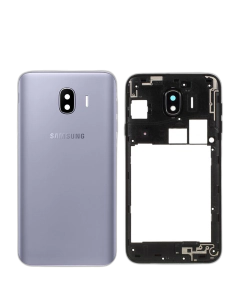 Samsung Galaxy J4 Housing Middle Frame With Side Button and Camera Lens Complete Body Casing Replacement For Galaxy J4 - Purple