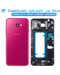 Samsung Galaxy J4 Plus Housing Middle Frame With Side Button and Camera Lens Complete Body Casing Replacement For Galaxy J4 Plus - Pink