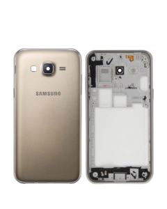Samsung Galaxy J5 2015 Housing Middle Frame With Side Button and Camera Lens Complete Body Casing Replacement For Galaxy J5 2015 - Golden