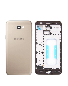 Samsung Galaxy J5 Prime Housing Middle Frame With Side Button and Camera Lens Complete Body Casing Replacement For Galaxy J5 Prime - Golden