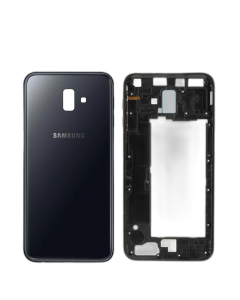Samsung Galaxy J6 Plus Housing Middle Frame With Side Button and Camera Lens Body Casing Replacement For Galaxy J6 Plus - Black