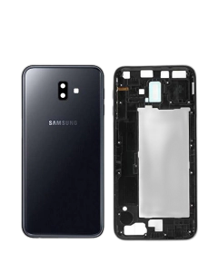 Samsung Galaxy J6 Plus Housing Middle Frame With Side Button and Camera Lens Complete Body Casing Replacement For Galaxy J6 Plus - Black