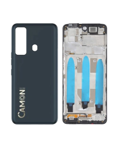 Tecno Camon 17 Housing Middle Frame With Side Button Complete Body Casing Replacement For Camon 17 - Blue