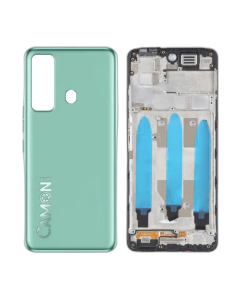 Tecno Camon 17 Housing Middle Frame With Side Button Complete Body Casing Replacement For Camon 17 - Green