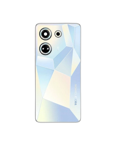 Tecno Camon 20 Housing Middle Frame With Side Button and Replacement Battery Back Door For Camon 20 - Silver