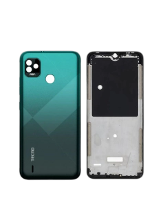 Tecno Pop 5 Housing Middle Frame With Side Button and Camera Lens Complete Body Casing Replacement For Pop 5 - Green