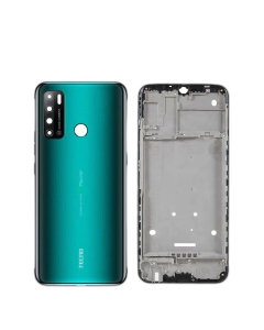 Tecno Pouvoir 4 Housing Middle Frame With Side Button and Camera Lens Complete Body Casing Replacement For Pouvoir 4 - Green