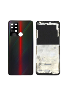 Tecno Pova Housing Middle Frame With Side Button and Camera Lens Complete Body Casing Replacement For Pova - Black