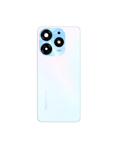 Tecno Spark 10 Pro Housing Middle Frame With Side Button and Replacement Battery Back Door For Spark 10 Pro - White